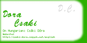 dora csaki business card