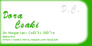 dora csaki business card